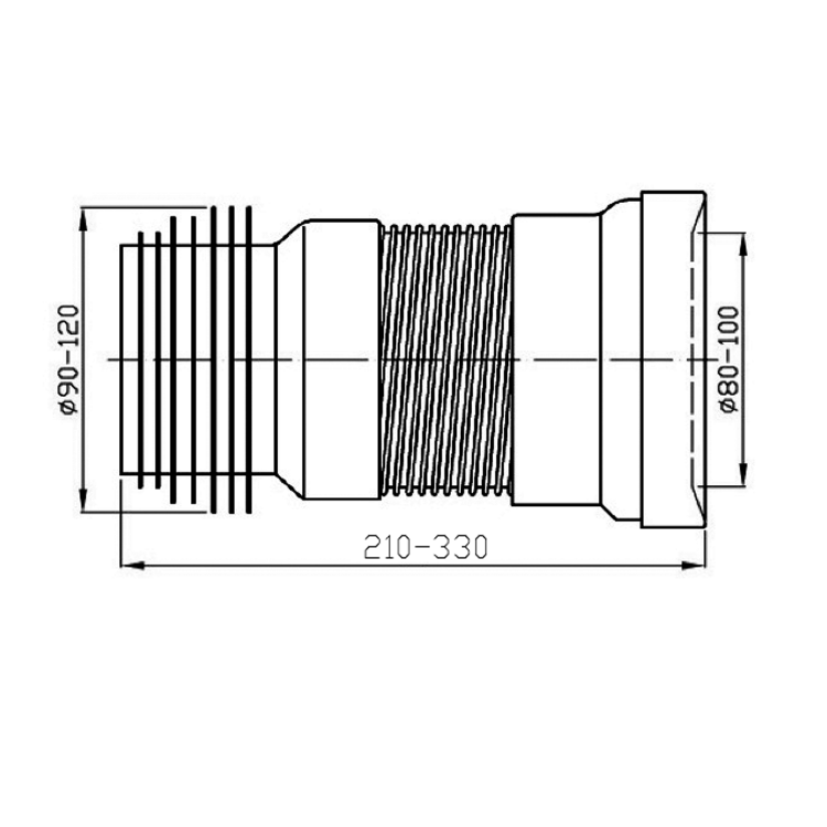 WC roztažitelné flexi dopojení, 210-330mm