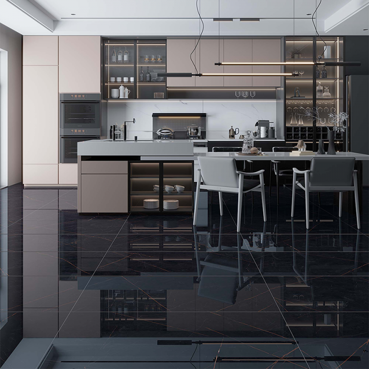 Velkoformátová dlažba imitace mramoru Charlotte 60x120 cm lesklý povrch 1. jakost
