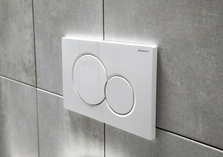 GEBERIT SIGMA01 ovládací tlačítko, bílá lesk