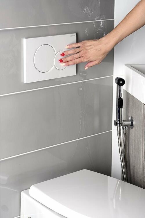 GEBERIT SIGMA01 ovládací tlačítko, bílá lesk