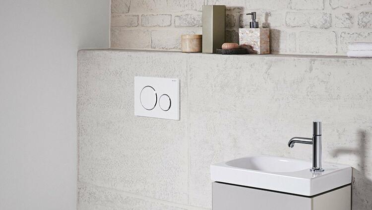 GEBERIT SIGMA20 ovládací tlačítko, bílá lesk/chrom