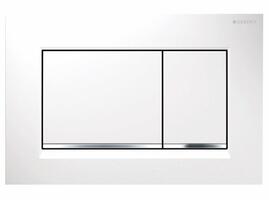 GEBERIT SIGMA30 ovládací tlačítko, bílá lesk/chrom | Více - 