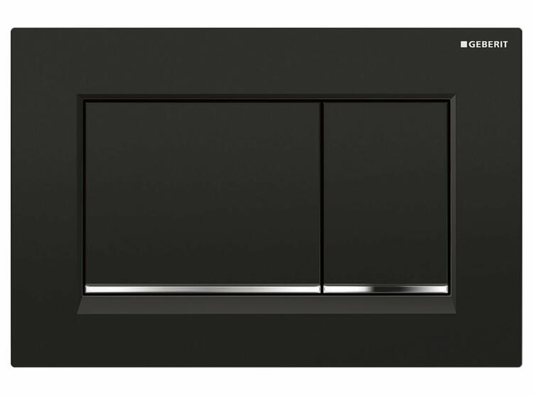 GEBERIT SIGMA30 ovládací tlačítko, černá lesk/chrom lesk