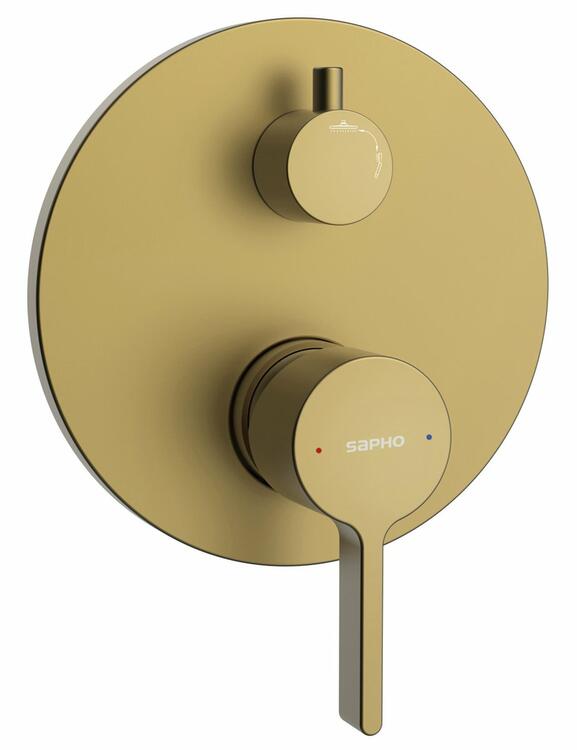 Sprchová podomítková baterie se 2 výstupy zlato – Spaho ICONIC AF042GB