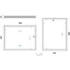 Zrcadlo s ostrými rohy s led osvětlením 90×70 cm – Nimco ZP 13019VX
