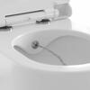 WC s bidetovou tryskou Uni Chrome RimOff, závěsný, bílá