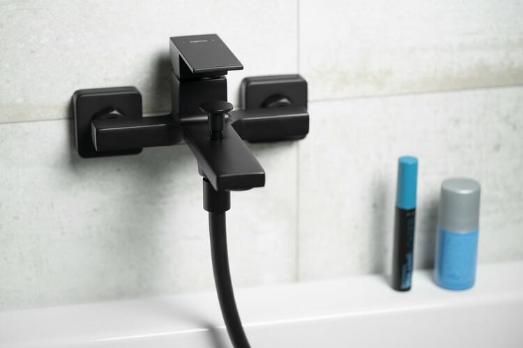 CUBEMIX nástěnná vanová baterie, černá mat