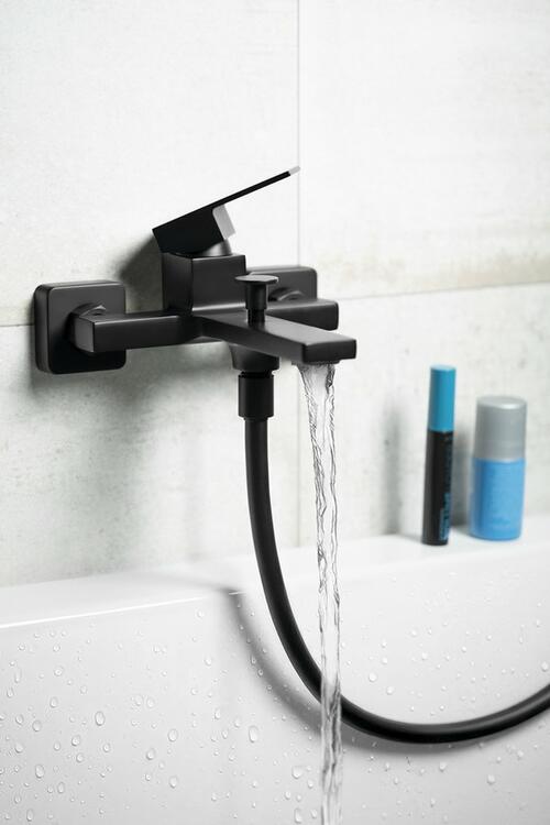 CUBEMIX nástěnná vanová baterie, černá mat