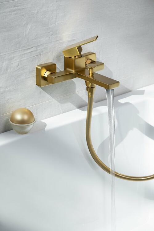 Vanová nástěnná páková baterie zlato – Sapho CUBEMIX CM010GB