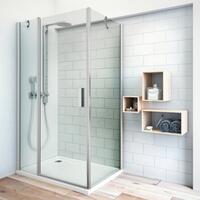 Obdélníkový sprchový kout Stříbro+Transparent – Roth TB/800+TDO1/1000 | Více -