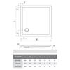 Čtvercová sprchová vanička FLAT KVADRO/800x800 - Roth 8000118