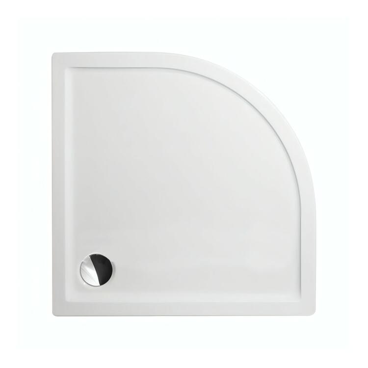 Čtvrtkruhová sprchová vanička 80×80 bílá – Roth FLAT ROUND 8000115