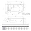 Asymetrická akrylátová vana 150×90 cm (P) - Roth 8400000