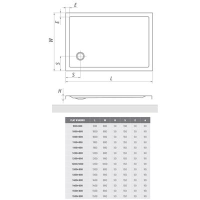 FLAT KVADRO/1100x900 - Roth 8000252