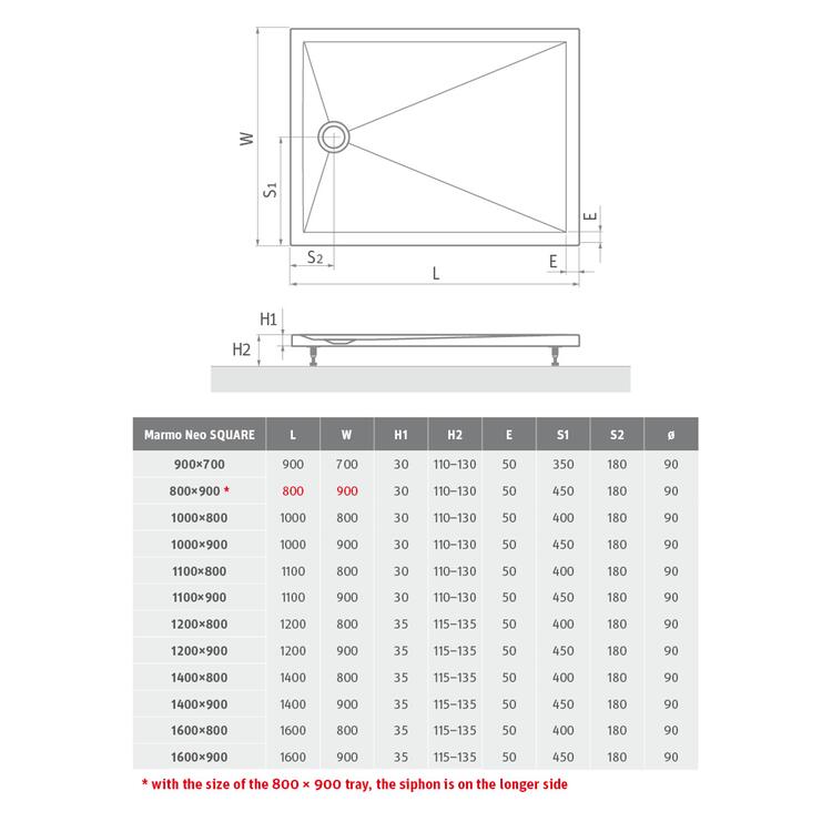 MARMO NEO SQUARE-R /1200x800 - Roth MAN SQ 120080 2E