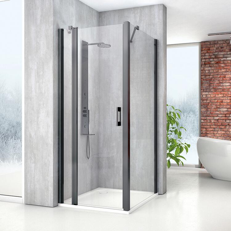 Obdélníkový sprchový kout Brillant+Transparent – Roth MI PIF/1100+MI FXP/800