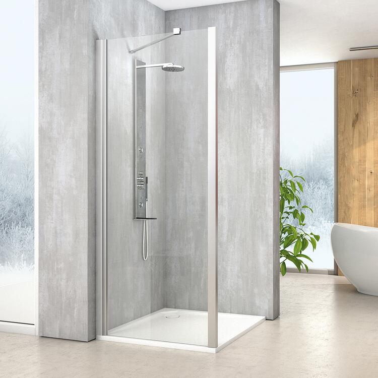 Obdélníkový sprchový kout Brillant+Transparent – Roth MI PIF/1100+MI FXP/800
