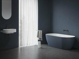 Vana Freedom O Tec 170x77 volně stojící, Deepsea Blue/bílá, krytka odtoku bílá | Více -
