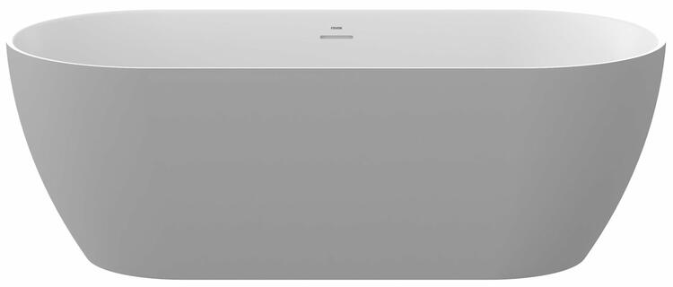 Vana Freedom O Tec 170x77 volně stojící, Smoke Grey/bílá, krytka odtoku bílá/černá/chrom