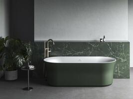 Vana Ypsilon 180x80, volně stojící, Grey Green/bílá, krytka odtoku bílá | Více -