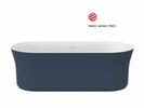 Vana Ypsilon 180x80, volně stojící, Deepsea Blue/bílá, krytka odtoku bílá