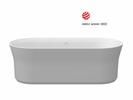 Vana Ypsilon 180x80, volně stojící, Smoke Grey/bílá, krytka odtoku bílá