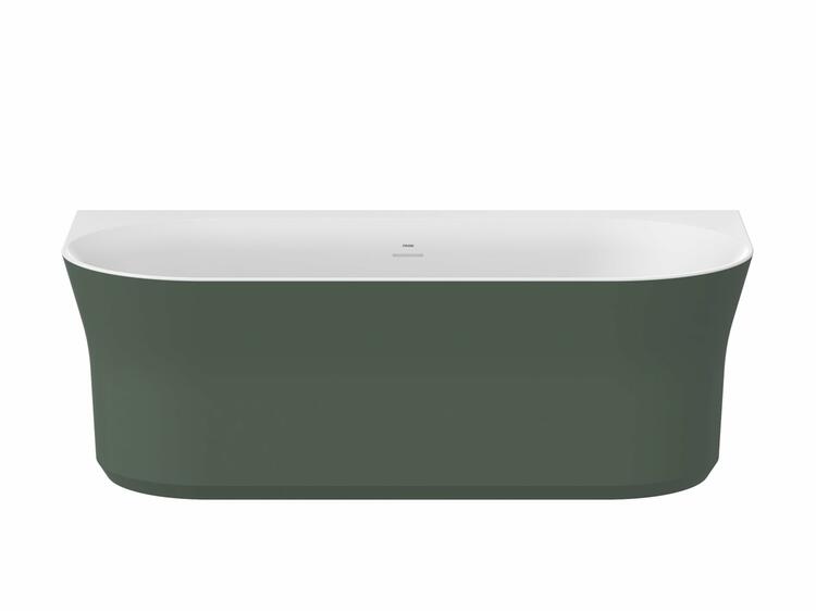 Vana Ypsilon Wall 178x86, volně stojící, Grey Green/bílá, krytka odtoku bílá