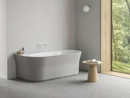 Vana Ypsilon Wall 178x86, volně stojící, Smoke Grey/bílá, krytka odtoku bílá | Více -