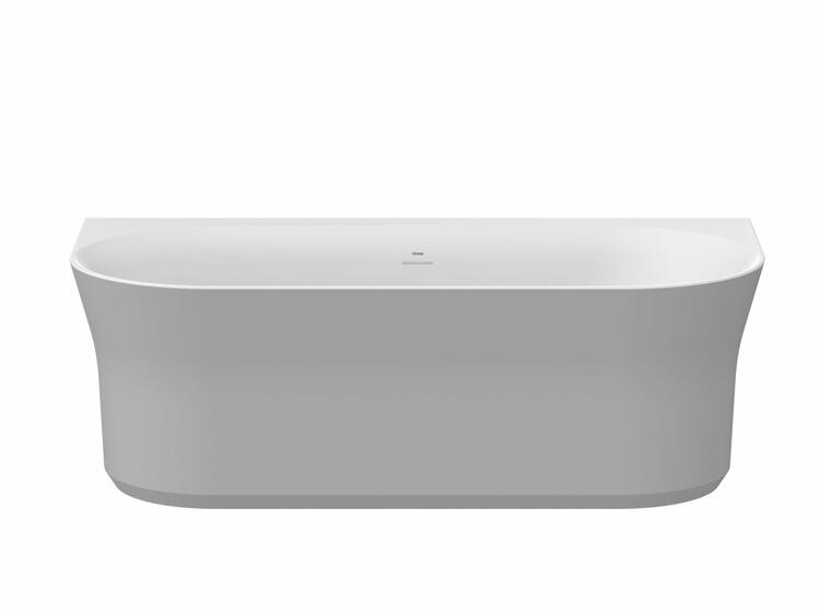 Vana Ypsilon Wall 178x86, volně stojící, Smoke Grey/bílá, krytka odtoku bílá