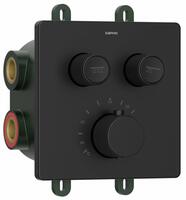 SMART SELECT podomítková sprchová termostatická baterie, box, 2 výstupy, černá mat | Více - 