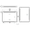 Bílé obdélníkové LED zrcadlo 100×70 cm – Nimco ZP 22004VX