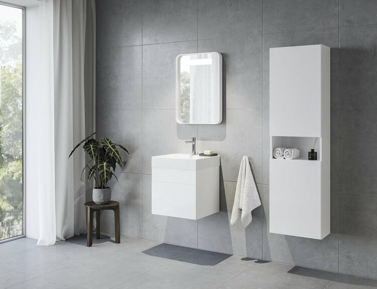 SB Natural II 45 vysoká skříňka bílá