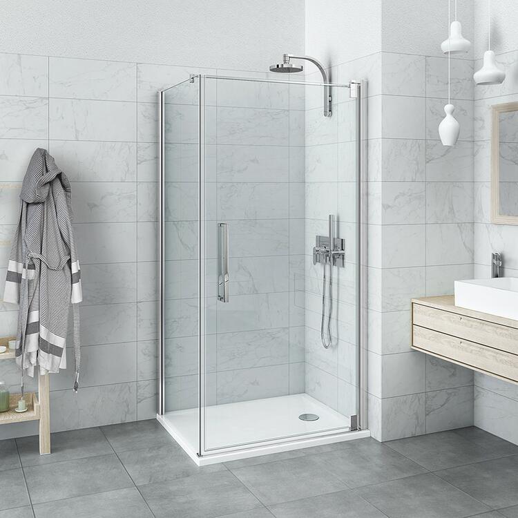 Obdélníkový sprchový kout Brillant+Transparent – Roth HI PI2/800_HI FXP/1000