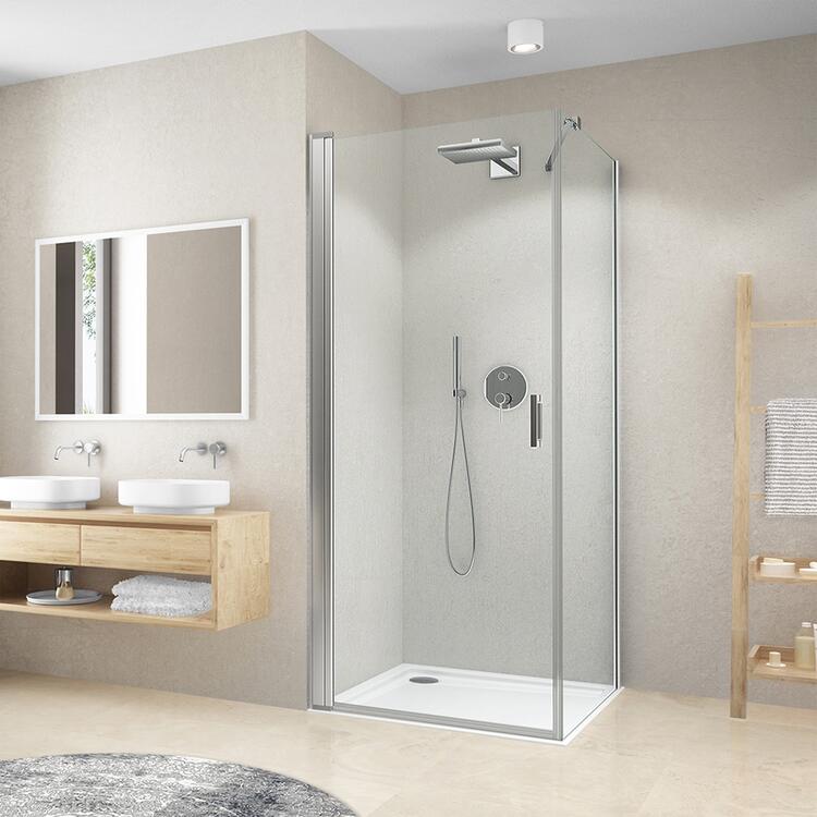 Obdélníkový sprchový kout Brillant+Transparent – Roth CI PIG/800 + CI FXG/1000