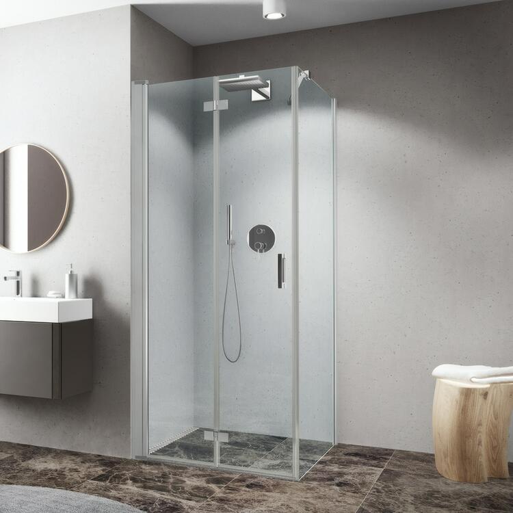 Obdélníkový sprchový kout Brillant+Transparent – Roth CI 2CL/800+CI FXG/1000