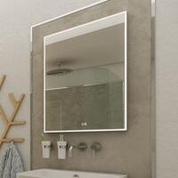 Bílé obdélníkové zrcadlo s LED osvětlením 50×70 cm – Nimco ZP 13001VX | Více -