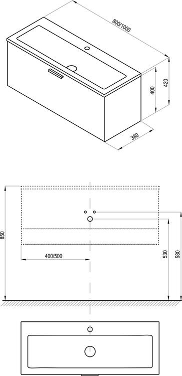 Kouplenová skříňka pod umyvadlo bílá - Ravak SD Clear 8592626070540