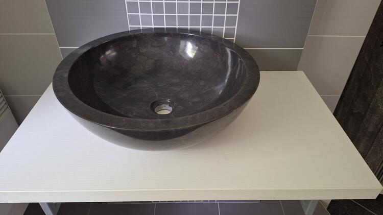 lavabo tondo nero esterno levigato průměr 45-h.15