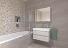 Obklad do koupelny nebo kuchyně v imitaci betonu Hermes Grey Square Decofon 30x60 cm