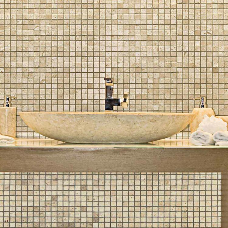 lavabo ovale beige průměr 70/35-h.15