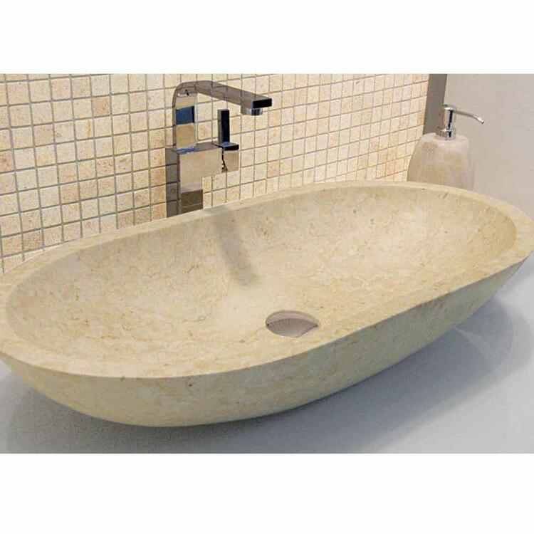 lavabo ovale beige průměr 70/35-h.15