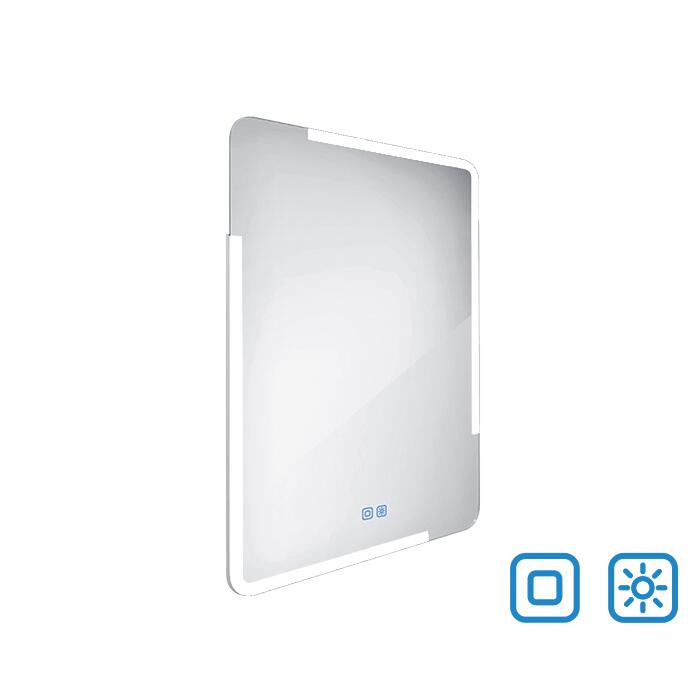 Bílé obdélníkové LED zrcadlo 60×80 cm  – Nimco ZP 15002VX