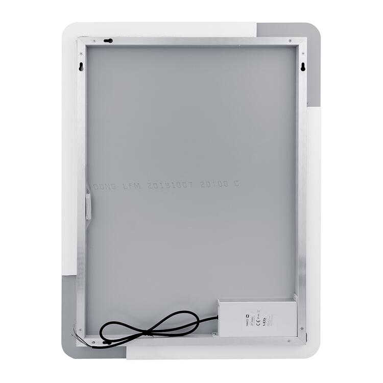 Bílé obdélníkové LED zrcadlo 60×80 cm  – Nimco ZP 15002VX
