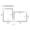 Bílé obdélníkové LED zrcadlo 60×80 cm  – Nimco ZP 15002VX