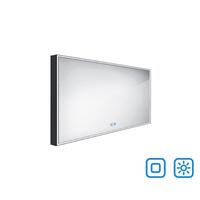 Černé LED zrcadlo 1400x700 se dvěma dotykovými senzory OBDELNÍKOVÁ - OSTRÉ ROHY | Více -