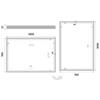 Černé obdélníkové LED zrcadlo s osvětlením 100×70 cm – Nimco  ZPC 13004VX-90