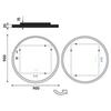 Kulaté LED zrcadlo 90 cm černé se dvěma dotykovými senzory – Nimco ZPC 28003RVX-90