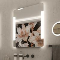 Bílé obdélníkové LED zrcadlo 60×80 cm – Nimco ZP 18002VX | Více -