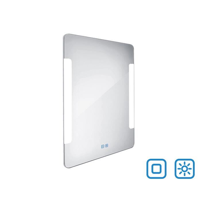 Bílé obdélníkové LED zrcadlo 60×80 cm – Nimco ZP 18002VX