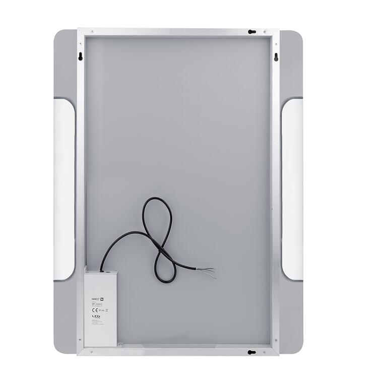 Bílé obdélníkové LED zrcadlo 60×80 cm – Nimco ZP 18002VX